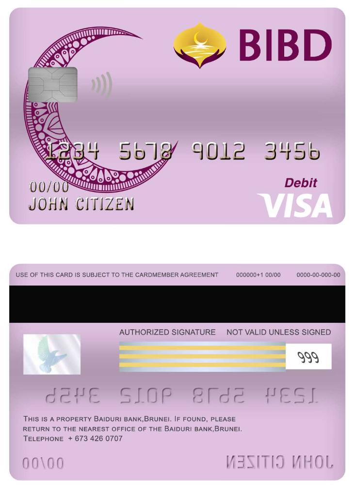 Brunei Baiduri bank visa debit card